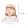 Beavorty 1pc Decorative Toilet Paper Holder Girl Shaped Wall-mounted Tissue Rack Punch Design Material for Bathroom Lightweight and Practical Storage view 3