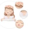 Beavorty 1pc Decorative Toilet Paper Holder Girl Shaped Wall-mounted Tissue Rack Punch Design Material for Bathroom Lightweight and Practical Storage view 4