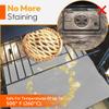Oven Liners for Bottom of Oven, Silver 17" X 25" - Premium Large Thick Mats, Heavy Duty Liner for Bottom of Electric Range, Gas Range, Microwave, Etc. - Non Stick Teflon Mats (4-pack) view 2