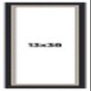 13x38 Frame Black Real Wood Picture Frame Width 2.25 Inches | Interior Frame Depth 0.5 Inches | Bridger Silver Traditional Photo Frame Complete with UV Acrylic, Foam Board Backing & Hanging Hardware view 1