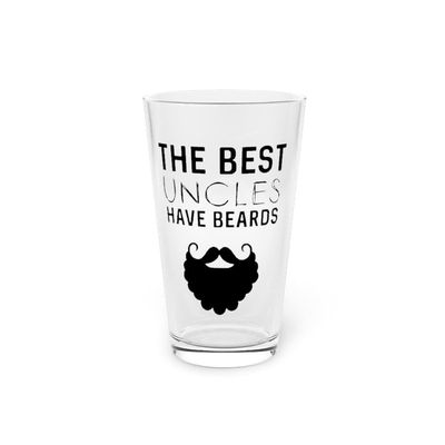 Beer Glass Pint 16oz The Best Uncles Have Beards New Uncle Gift Beard 16oz
