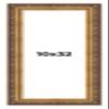 10x32 Frame Vintage Gold Solid Wood Picture Frame | 2.5 Inch Moulding Width | Ornate Bronze Museo Picture Frame Complete with UV Acrylic Plexiglass, Foam Board Backing & Hanging Hardware view 1