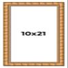10x21 Frame Gold Real Wood Picture Frame Width 1.5 Inches | Interior Frame Depth 0.5 Inches | Bhutan Bamboo Photo Frame Complete with UV Acrylic, Foam Board Backing & Hanging Hardware view 1