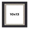 10x13 Frame Black Real Wood Picture Frame Width 2.25 Inches | Interior Frame Depth 0.5 Inches | Bridger Silver Traditional Photo Frame Complete with UV Acrylic, Foam Board Backing & Hanging Hardware view 1