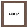 12x17 Frame Brown Farmhouse Solid Wood Picture Frame Width 1.5 Inches | Interior Frame Depth 0.5 Inches | Rustic Barnwood Brown Distressed Frame with UV Acrylic, Foam Board Backing & Hanging Hardware view 1
