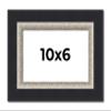 10x6 Frame Black Real Wood Picture Frame Width 2.25 Inches | Interior Frame Depth 0.5 Inches | Bridger Silver Traditional Photo Frame Complete with UV Acrylic, Foam Board Backing & Hanging Hardware view 1