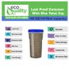 (20 Pack) 48oz Twist Top Storage Deli Containers - BPA Free Snack Containers Airtight Reusable Plastic Food Storage Canisters with Twist Seal Lids, Leak Proof, Meal Prep, Lunch, To go, Stackable view 4