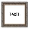 14x11 Frame Black and Gold Ornate Fitz Solid Wood Picture Frame Width 2 Inches | Interior Depth 0.5 Inches | Fitz Black Traditional Photo Frame with UV Acrylic, Foam Board Backing & Hanging Hardware view 1