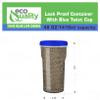 (12 Pack) 48oz Twist Top Storage Deli Containers - BPA Free Snack Containers Airtight Reusable Plastic Food Storage Canisters with Twist Seal Lids, Leak Proof, Meal Prep, Lunch, To go, Stackable view 3