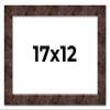 17x12 Frame Brown Burl Real Wood Picture Frame Width 1.625 Inches | Interior Frame Depth 0.5 Inches | Dracon Traditional Photo Frame Complete with UV Acrylic, Foam Board Backing & Hanging Hardware view 1