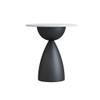 ADIE Coffee Table Round Side Table Creative Metal Base Nightstand Suitable for Living Room Bedroom Office Small Space 17.7 * 22.4in Coffee Table for Living Room (Color : Black) view 1