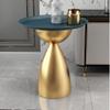 ADIE Coffee Table Round Side Table Creative Metal Base Nightstand Suitable for Living Room Bedroom Office Small Space 17.7 * 22.4in Coffee Table for Living Room (Color : Black) view 2