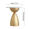 ADIE Coffee Table Round Side Table Creative Metal Base Nightstand Suitable for Living Room Bedroom Office Small Space 17.7 * 22.4in Coffee Table for Living Room (Color : Black) view 3