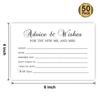 50 Advice and Wishes for The New Mr and Mrs, Bride and Groom Weddings, Bridal Showers, Marriage Advice Cards(4" x 6") view 3