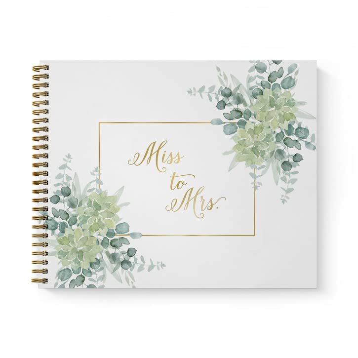 Hortense B. Hewitt Wedding Accessories Bridal Shower Guest Book, Greenery, 11" x 8.75"