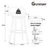Guyifuny Set of 4 Counter Height Bar Stools, Velvet Swivel Barstools with Back, Black Metal Leg Bar Chairs for Kitchen Bistro Pub Dining Room Counter view 3