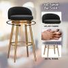 Guyifuny Swivel Bar Stools - Set of 3 for Kitchen Counter, Tall Barstools Velvet Kitchen Island Chair, Gold Metal Footrest, 150kg Bear Capacity view 4