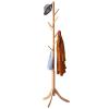 Furshus Coat Rack Freestanding, Coat Stands Entryway, Bamboo Coat Rack Hat Hanger 8 Hook for Jacket, Purse, Scarf Rack, Umbrella Tree Stand (Natural) view 1