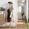 Furshus Coat Rack Freestanding, Coat Stands Entryway, Bamboo Coat Rack Hat Hanger 8 Hook for Jacket, Purse, Scarf Rack, Umbrella Tree Stand (Natural) view 2