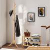 Furshus Coat Rack Freestanding, Coat Stands Entryway, Bamboo Coat Rack Hat Hanger 8 Hook for Jacket, Purse, Scarf Rack, Umbrella Tree Stand (Natural) view 4