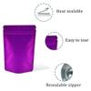 PABCK 50 Pieces 5.5x7.87 inch(Inside Size 4.7x5.1 inch) Stand-Up Resealable Heat Seal Bags 3.55mil Thick Frosted Purple Foil Sealed Bags for Zip Packaging Lock Food Storage Pouch view 2