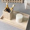 StonePlus Natural Marble Vanity Tray, Cosmetics Towels Tray, Decorative Tray, Catchall Tray for Dresser Bathroom Kitchen (Beige Travertine, 11.8L x 7.87W x 1.18H) view 2
