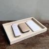 StonePlus Natural Marble Vanity Tray, Cosmetics Towels Tray, Decorative Tray, Catchall Tray for Dresser Bathroom Kitchen (Beige Travertine, 11.8L x 7.87W x 1.18H) view 4