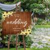 Personalized Wedding Welcome Sign Welcome to The Wedding of Wood Wedding Sign Farmhouse Guest Book Welcome Decor Wooden Sign Wedding Reception Poster for Ceremony Engagement Party Supplies 16x20 Inch view 1