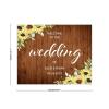 Personalized Wedding Welcome Sign Welcome to The Wedding of Wood Wedding Sign Farmhouse Guest Book Welcome Decor Wooden Sign Wedding Reception Poster for Ceremony Engagement Party Supplies 16x20 Inch view 3