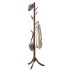 Furshus Coat Rack Freestanding, Coat Stands Entryway, Bamboo Coat Rack Hat Hanger 8 Hook for Jacket, Purse, Scarf Rack, Umbrella Tree Stand (Brown) view 1
