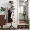 Furshus Coat Rack Freestanding, Coat Stands Entryway, Bamboo Coat Rack Hat Hanger 8 Hook for Jacket, Purse, Scarf Rack, Umbrella Tree Stand (Brown) view 2