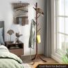 Furshus Coat Rack Freestanding, Coat Stands Entryway, Bamboo Coat Rack Hat Hanger 8 Hook for Jacket, Purse, Scarf Rack, Umbrella Tree Stand (Brown) view 4