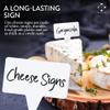 Formaticum Cheese Sign  Small Medium Large food-grade plastic cheese label, for cheese markers, charcuterie, board labels, labels for food & puck Cheese, cheese holder, cheese board- 100 signs view 3