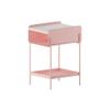 ADIE Coffee Table Three-Layer Coffee Table Metal Simple Feature Table with Storage Shelf Suitable for Living Room Sofa End Tables Coffee Table for Living Room (Color : Pink) view 1