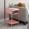 ADIE Coffee Table Three-Layer Coffee Table Metal Simple Feature Table with Storage Shelf Suitable for Living Room Sofa End Tables Coffee Table for Living Room (Color : Pink) view 2