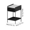 ADIE Coffee Table Three-Layer Coffee Table Metal Simple Feature Table with Storage Shelf Suitable for Living Room Sofa End Tables Coffee Table for Living Room (Color : Pink) view 3