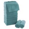 MOONQUEEN Ultra Soft Premium Washcloths Set - 12 x 12 inches - 24 Pack - Quick Drying - Highly Absorbent Coral Velvet Bathroom Wash Clothes - Use as Bath, Spa, Facial, Fingertip Towel (Teal) view 1