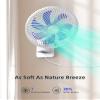 Airbition 8 Small Wall Mount Fan with Remote Control, 90Oscillating, 4 Speeds, Timer, Included 120 Adjustable Tilt, High Velocity, 70Inch Cord, for RV Bedroom Home Office Garage view 2
