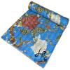 Handicrafts Plus Handmade Kantha Throw Cotton Bedcover Indian Blanket Floral Print Turquoise Blue Quilt Decorative Coverlet Hobo Bedcover view 4