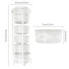 AKaSping 5 Tier Kitchen Storage Rack with Wheels 180 Rotating Storage Shelf Household Floor-Standing Movable Storage Rack for Kitchen Bathroom Living Room Storage Vegetable Fruit Snack view 2
