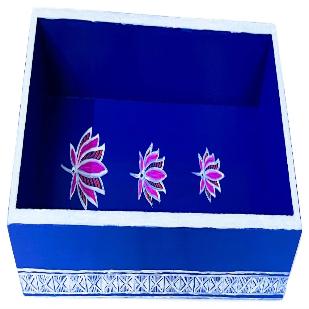 Decorative Trinket Tray for Kitchen Dining Room Table Indian Hand-Painted Wooden Madhubani Trinket Tray, House-Warming Gift, Serving Tray, Jewelry Organizer, Knick-Knack Tray by INDIADECOR