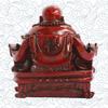 Addune Feng Shui Chinese Laughing Buddha Sitting on Dragon Chair Sculpture Handicrafts Resin Wealth Happy Lucky Statue for Home Decoration Gift (Resin, Red) view 2
