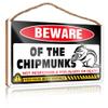 Winter Welcome Sign Beware of Chipmunks Sign Hanging Wooden Plaque Decoration Christmas Welcome Sign for Front Door ( Size : 15X28CM ) view 1