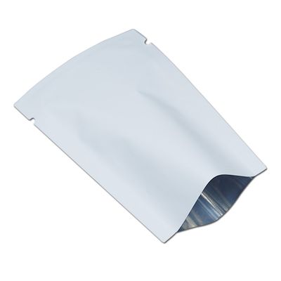 MITOB 200 Pieces White 2.36x3.54 inch Mylar Bags for Sample Shampoo Toiletries Travel Packets Food Storage Bags Matte Foil Flat Heat Vacuum Seal Aluminum Pouch for Candy Coffee Packing