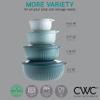 COOK WITH COLOR Prep Bowls with Lids- Wide and Deep Nesting Plastic Small Mixing Bowl Set with Lids, 8 Piece Set - Wide Bowls, Teal view 2