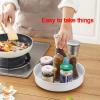 12 Inch Lazy Susan 360 Degree Turntable, Round Rotating Kitchen Spice Storage Holder, Spinning Tray Organizer For Kitchen Cabinets, Fridge, Pantry, Dressing Table - Stainless Steel view 2