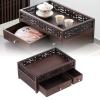 Alvinlite Wooden Storage Box Desktop Storage Box for Tea Box Tea Cake Small Tea Box Organizer (A) view 3