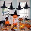 ZeeDix 24Pcs Halloween Witch Hats, Black Hanging Witches Hat with 98 Ft Hanging Rope, Halloween Costume Accessories Party Decoration view 4