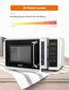 COMMERCIAL CHEF 0.9 Cubic Foot Microwave with 10 Power Levels, Small Microwave with Grip Handle, 900W Countertop Microwave with Digital Display, Door Lock and Kitchen Timer, White view 3