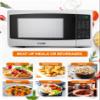 COMMERCIAL CHEF 1.1 Cu Ft Microwave with 10 Power Levels, Microwave 1000W with Push Button Door Lock, Countertop Microwave with Microwave Turntable and Digital Controls, White view 2
